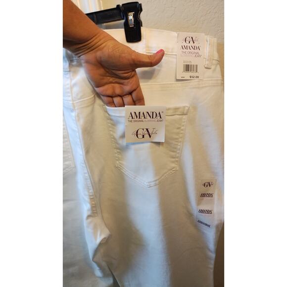 NWT Gloria Vanderbilt Amanda Slimming Jeans Women Size 24W Short Vintage White - Picture 6 of 16